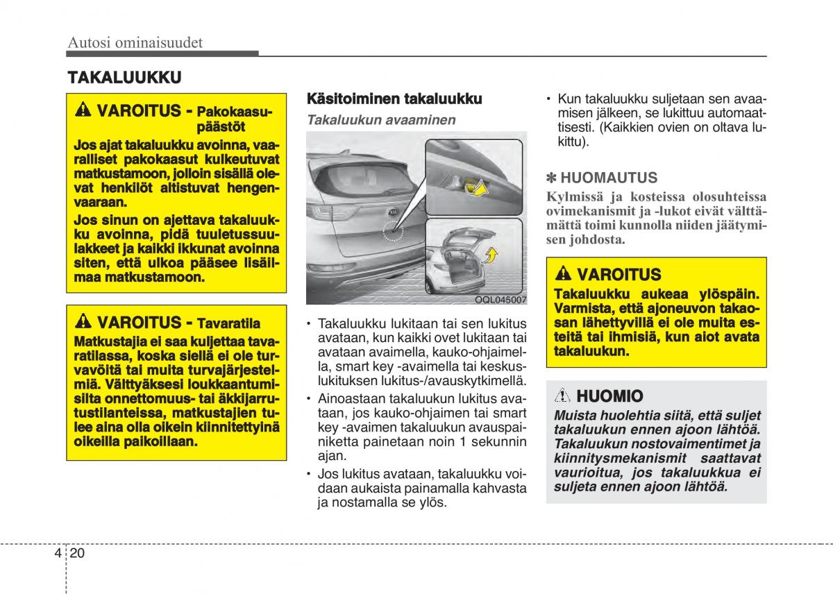 KIA Sportage IV omistajan kasikirja / page 111