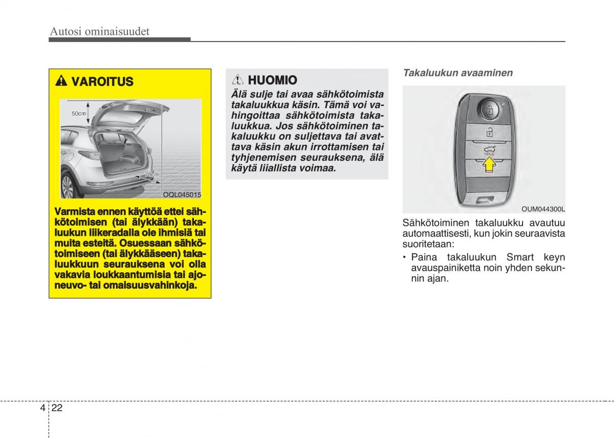 KIA Sportage IV omistajan kasikirja / page 113