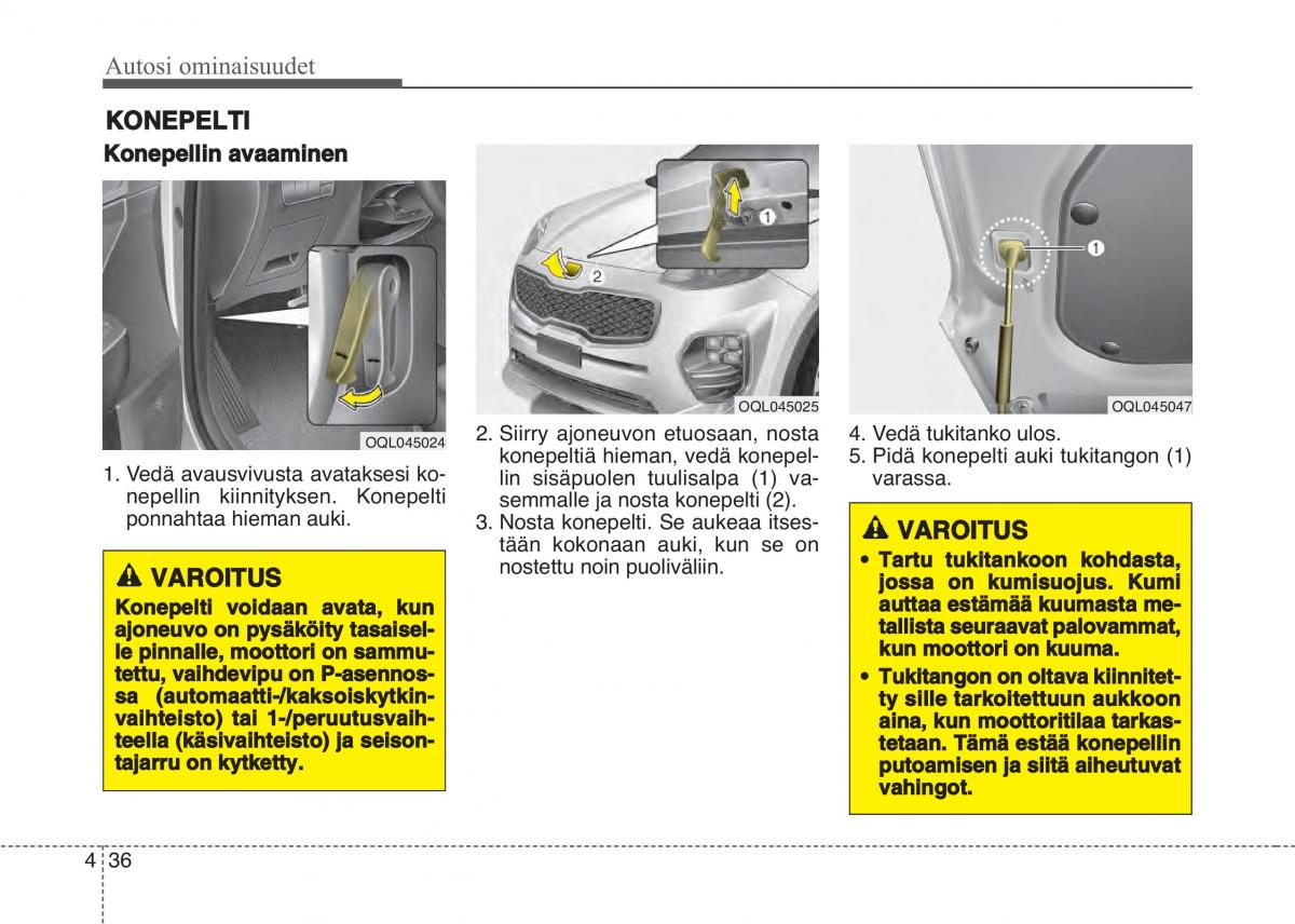 KIA Sportage IV omistajan kasikirja / page 127