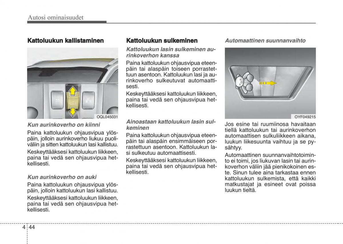 KIA Sportage IV omistajan kasikirja / page 135