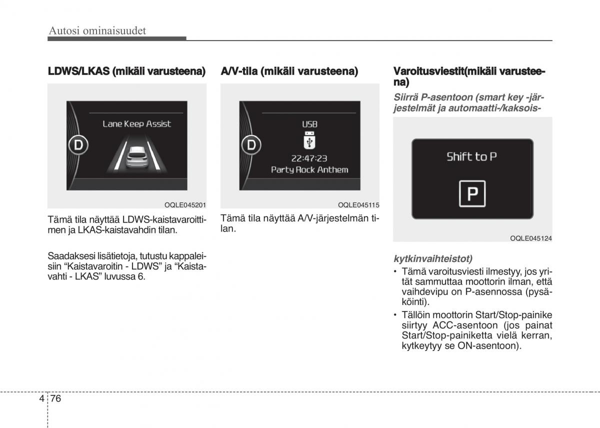 KIA Sportage IV omistajan kasikirja / page 167