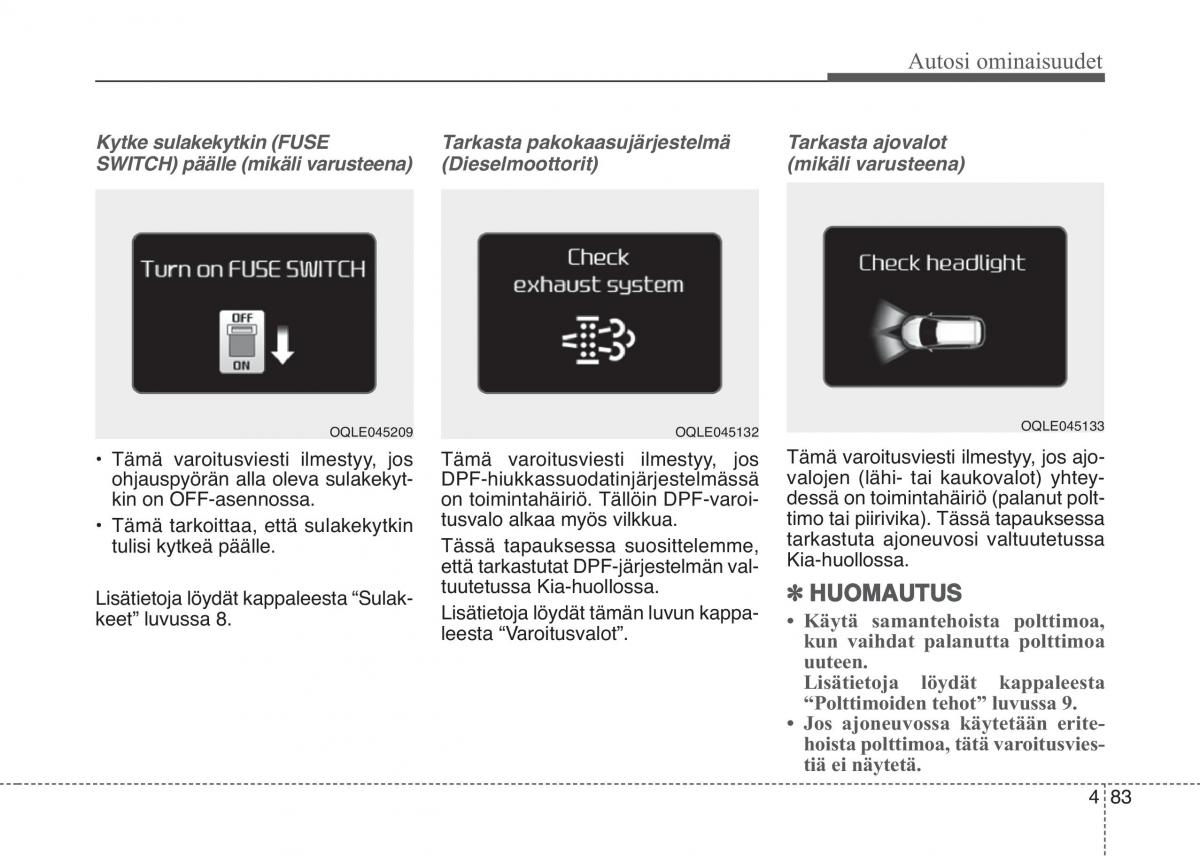 KIA Sportage IV omistajan kasikirja / page 174