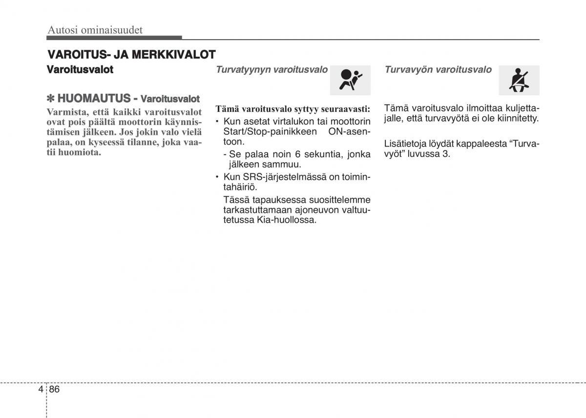 KIA Sportage IV omistajan kasikirja / page 177