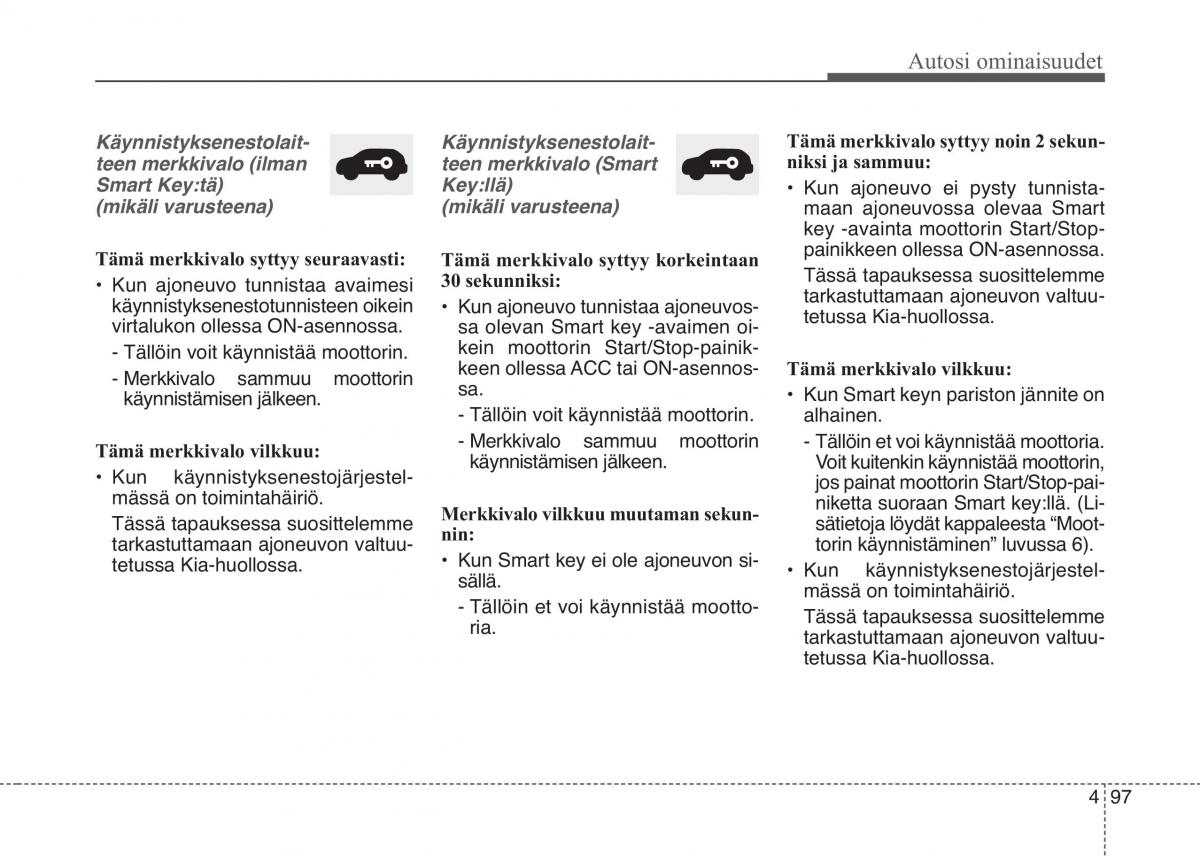 KIA Sportage IV omistajan kasikirja / page 188