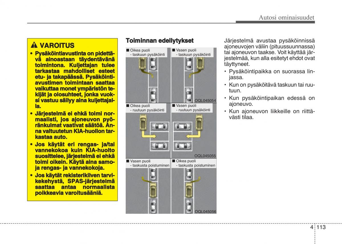 KIA Sportage IV omistajan kasikirja / page 204