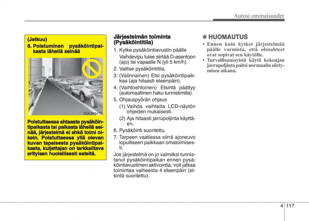 KIA Sportage IV omistajan kasikirja / page 208