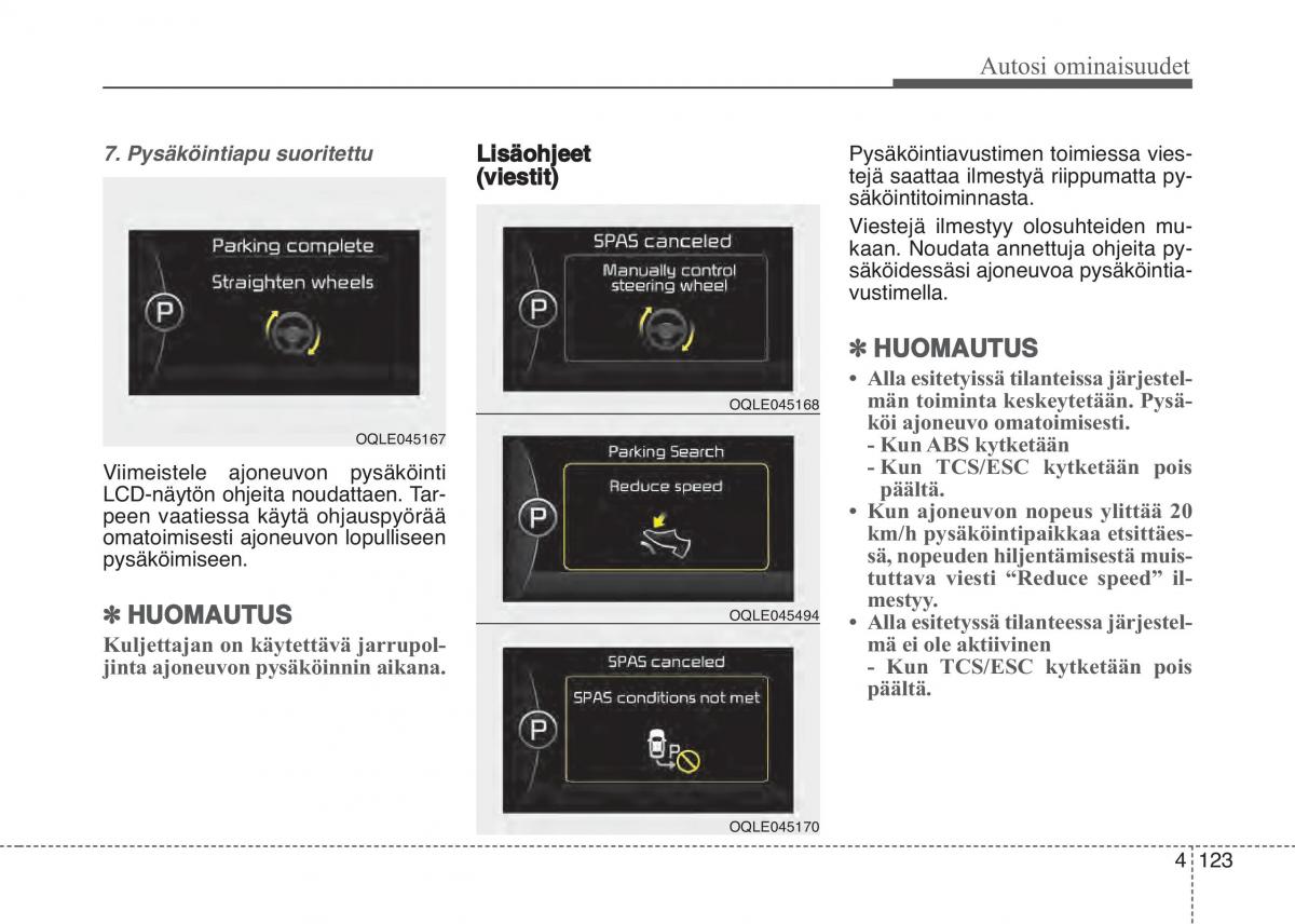 KIA Sportage IV omistajan kasikirja / page 214