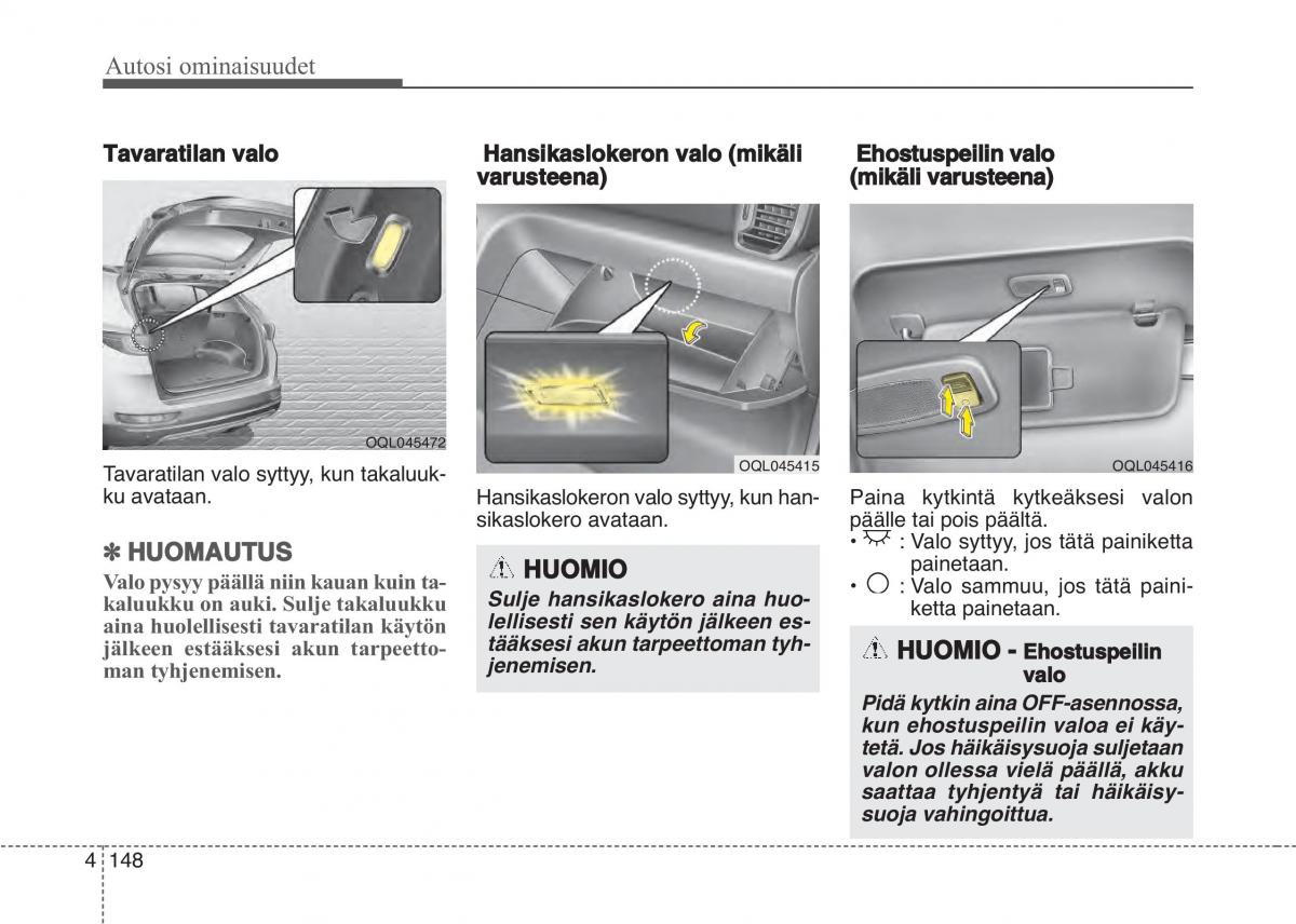 KIA Sportage IV omistajan kasikirja / page 239