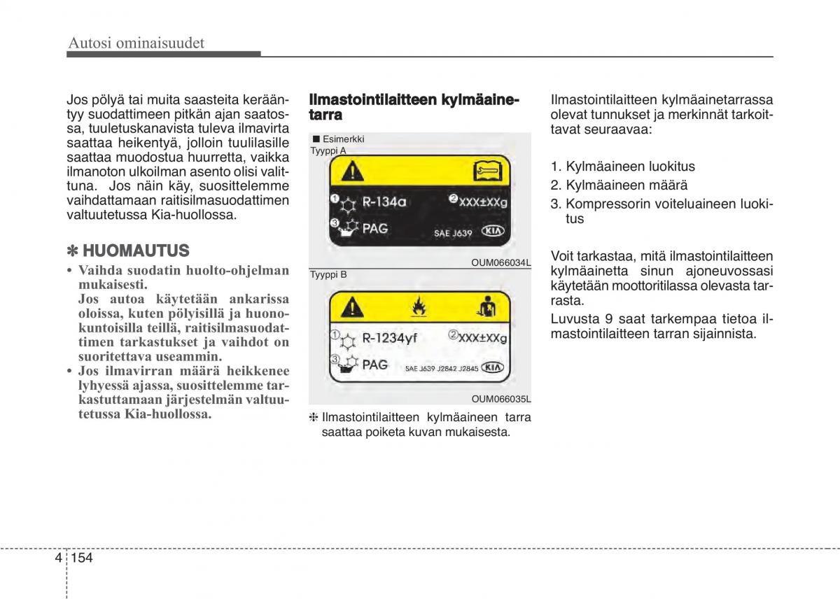 KIA Sportage IV omistajan kasikirja / page 245