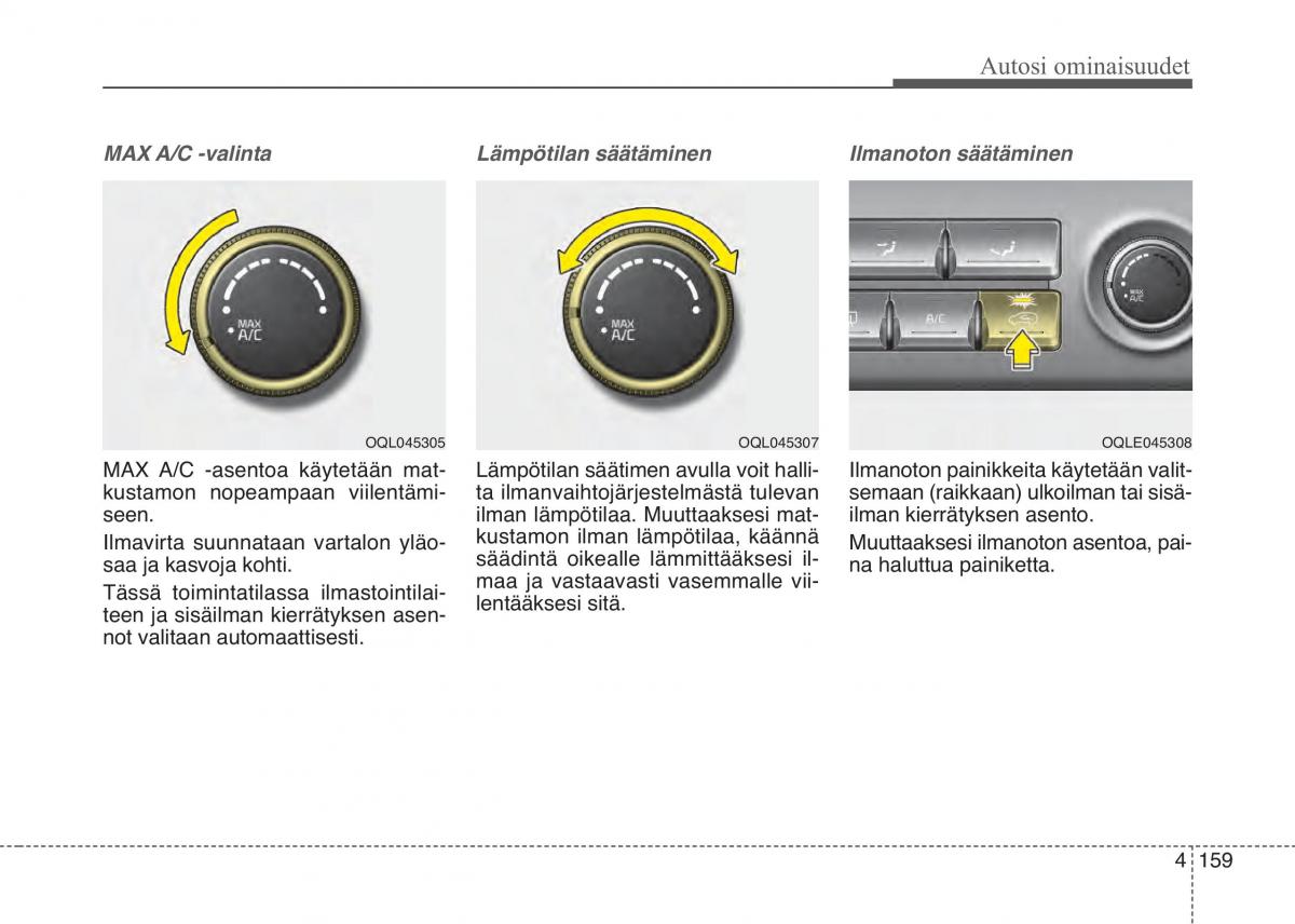 KIA Sportage IV omistajan kasikirja / page 250