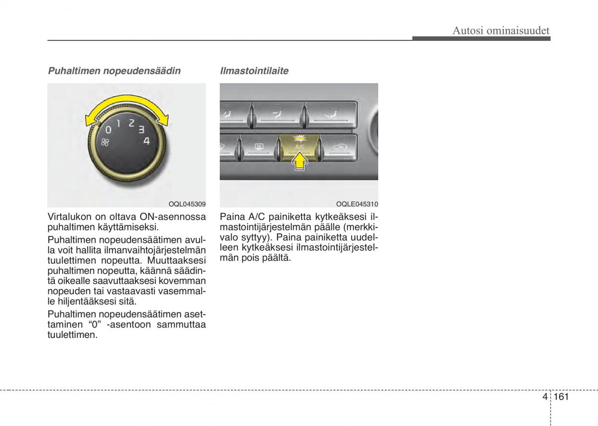 KIA Sportage IV omistajan kasikirja / page 252