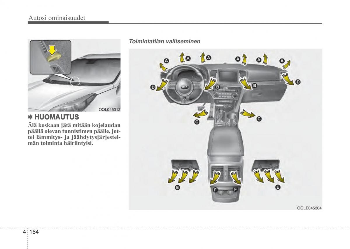 KIA Sportage IV omistajan kasikirja / page 255