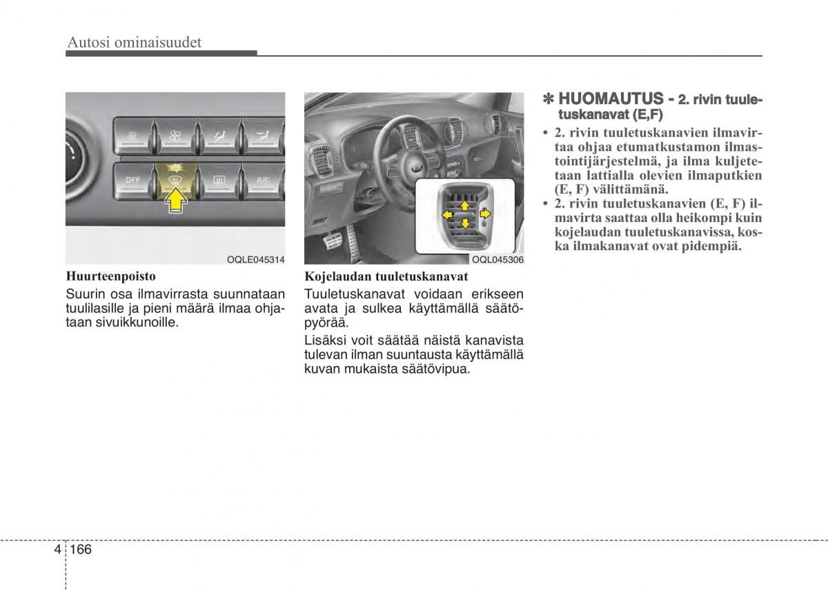 KIA Sportage IV omistajan kasikirja / page 257