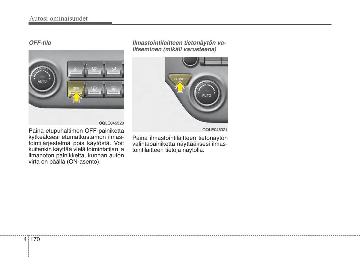 KIA Sportage IV omistajan kasikirja / page 261