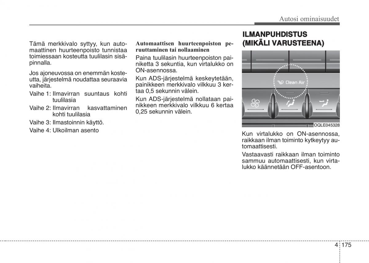 KIA Sportage IV omistajan kasikirja / page 266