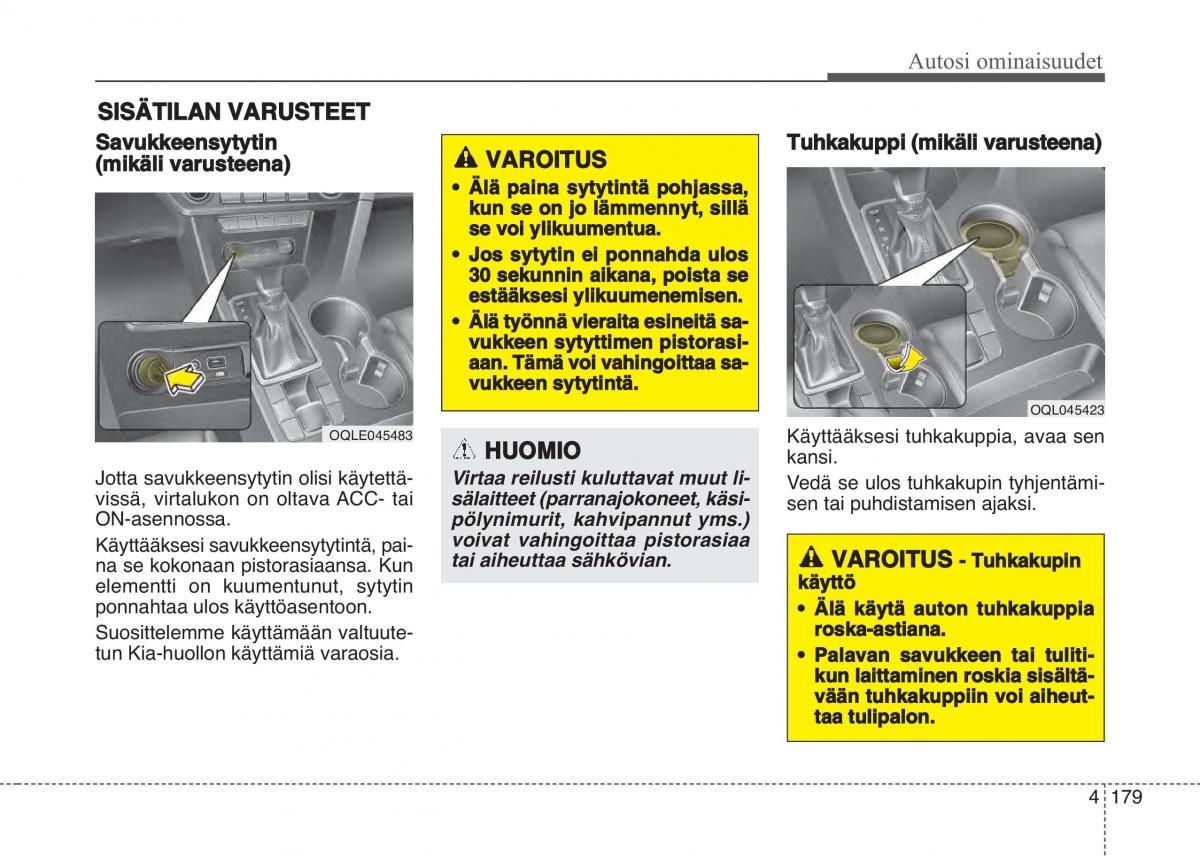 KIA Sportage IV omistajan kasikirja / page 270