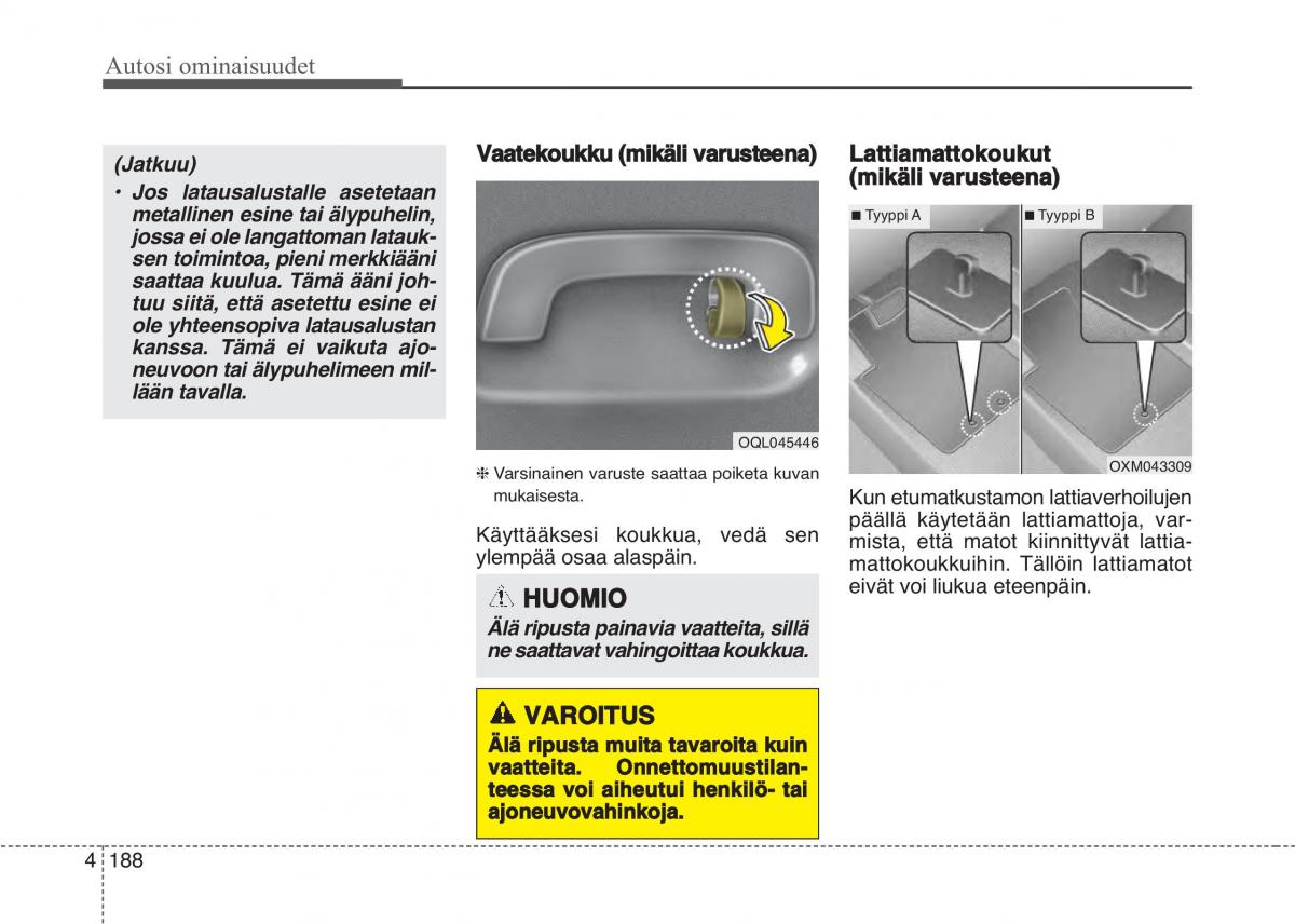 KIA Sportage IV omistajan kasikirja / page 279