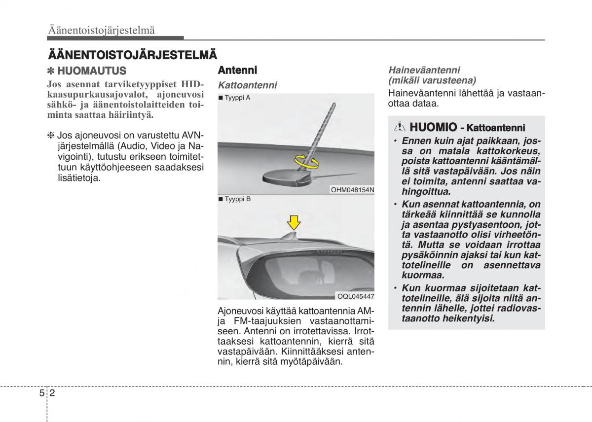 KIA Sportage IV omistajan kasikirja / page 286