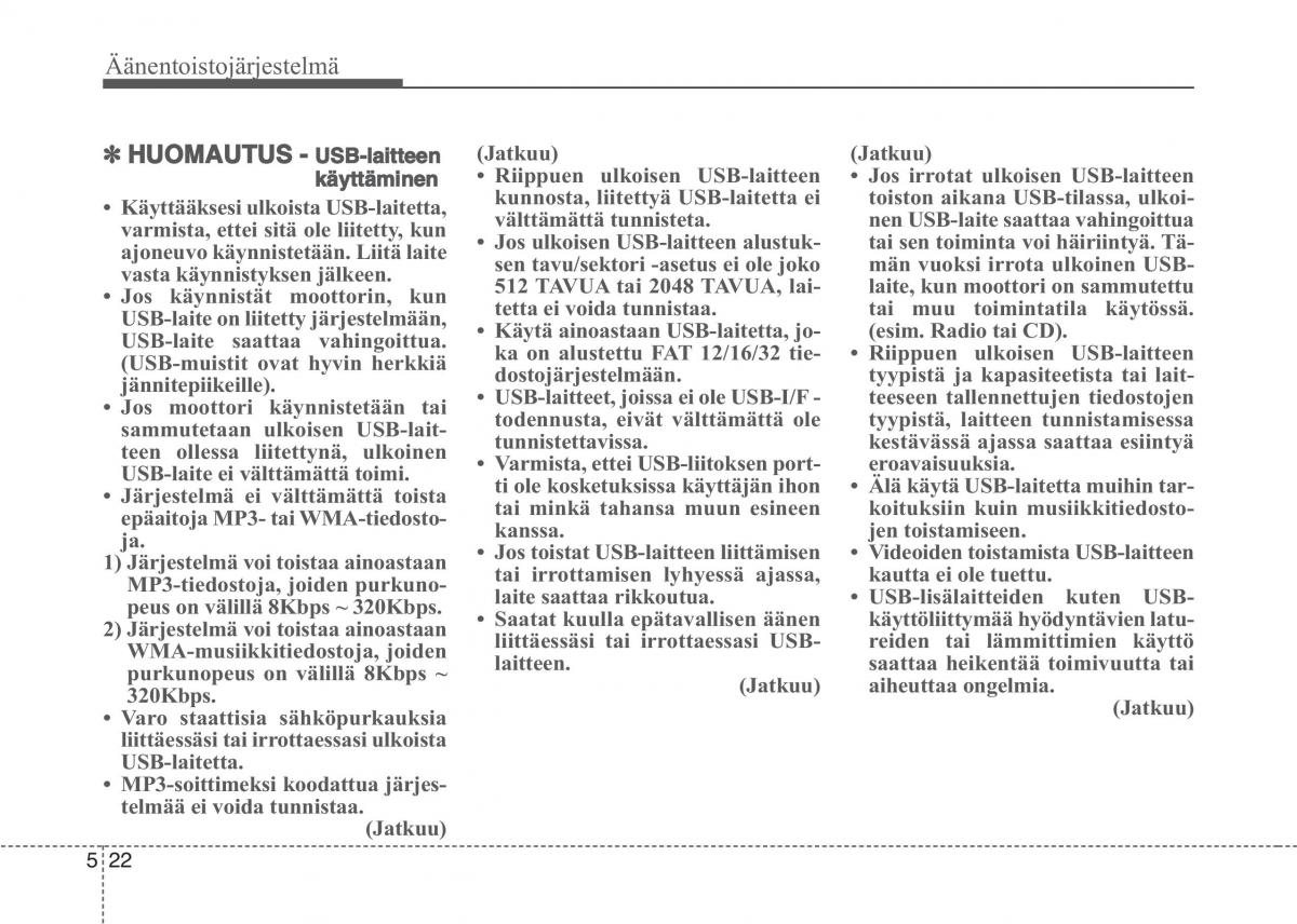 KIA Sportage IV omistajan kasikirja / page 306