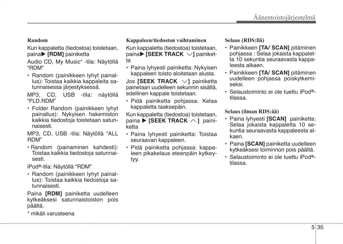 KIA Sportage IV omistajan kasikirja / page 319