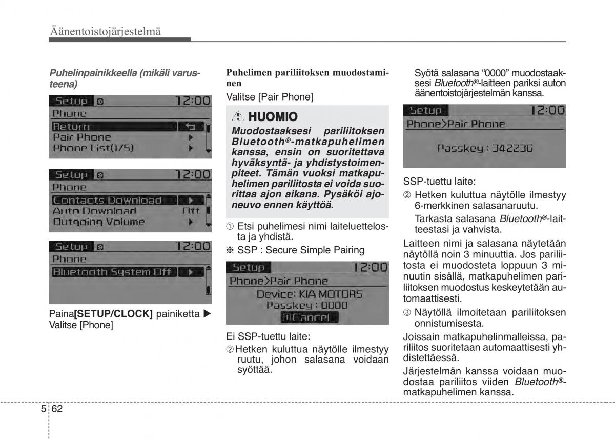 KIA Sportage IV omistajan kasikirja / page 346