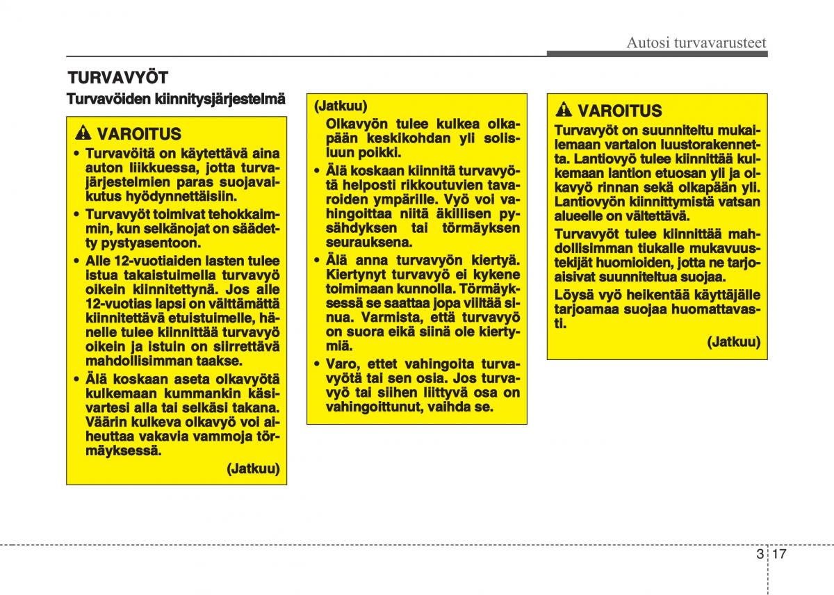 KIA Sportage IV omistajan kasikirja / page 36