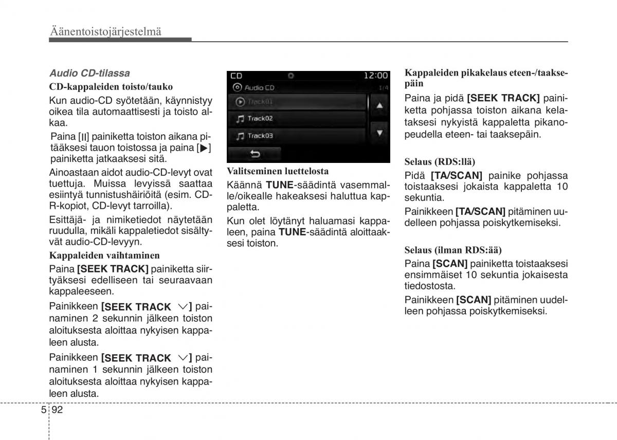 KIA Sportage IV omistajan kasikirja / page 376