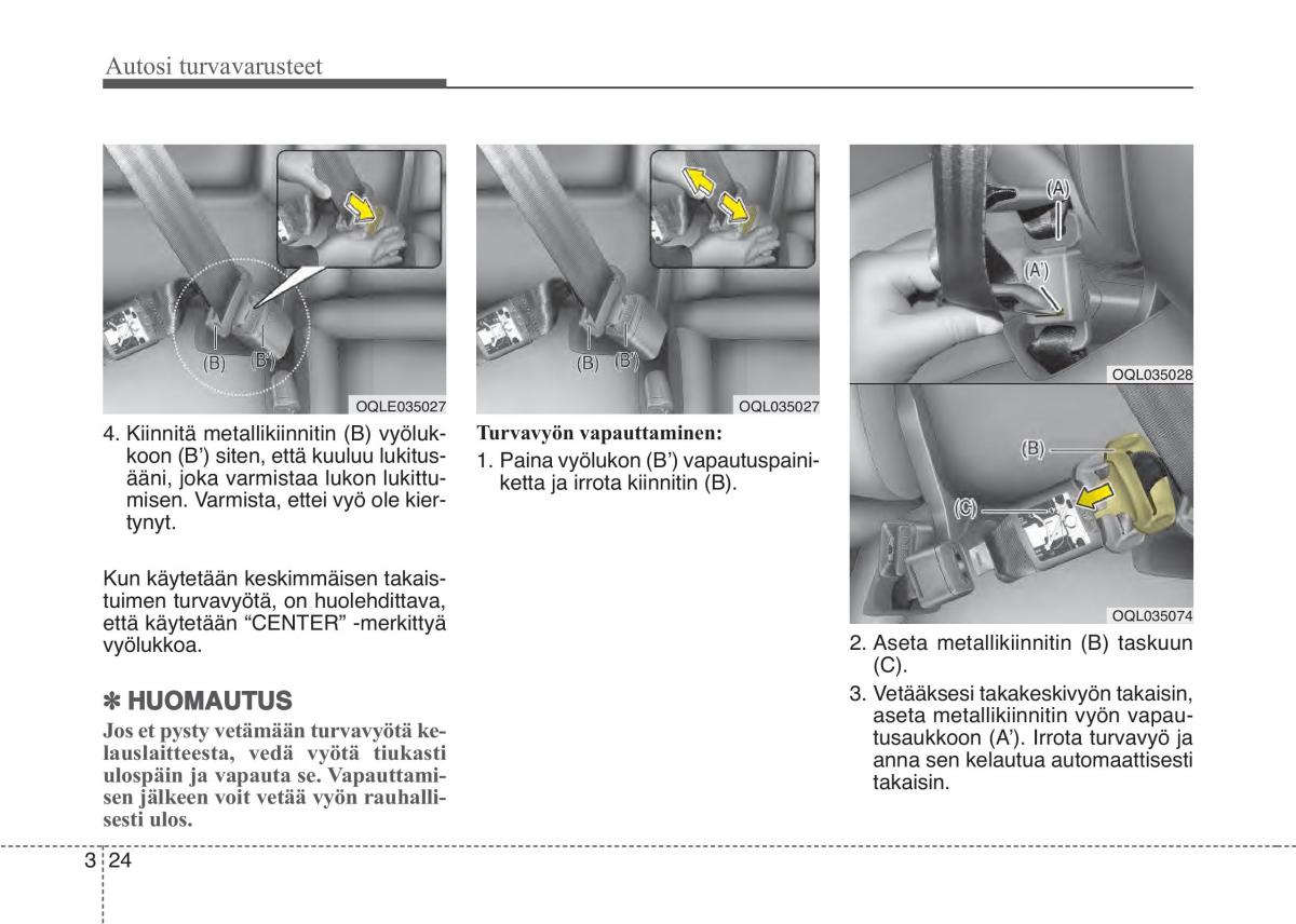 KIA Sportage IV omistajan kasikirja / page 43