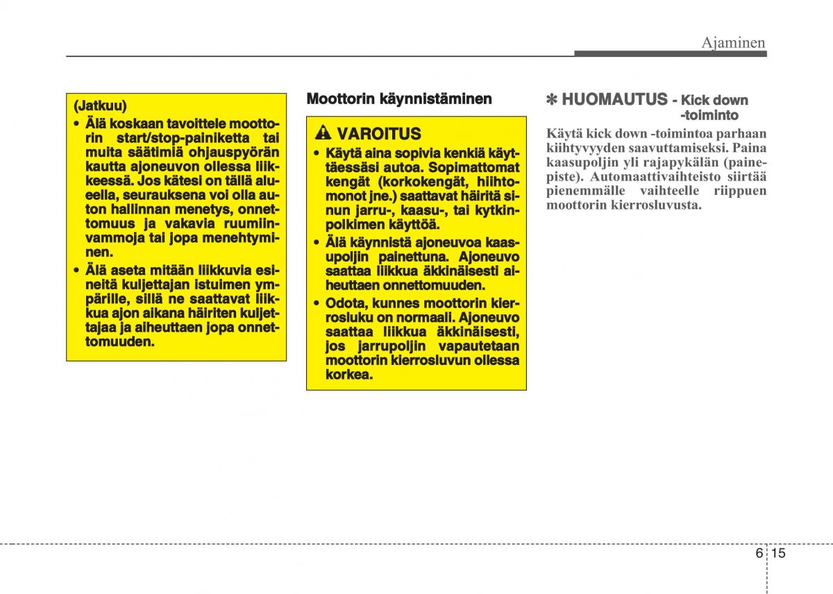 KIA Sportage IV omistajan kasikirja / page 447