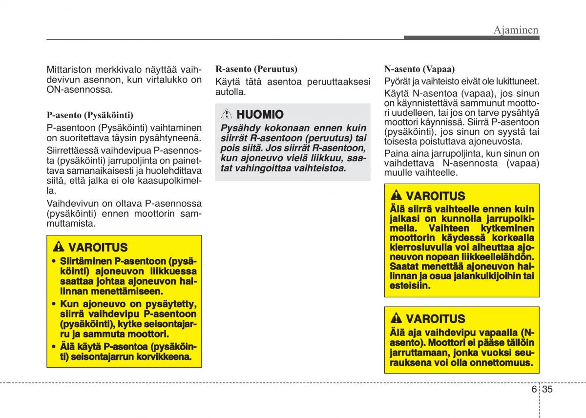 KIA Sportage IV omistajan kasikirja / page 467