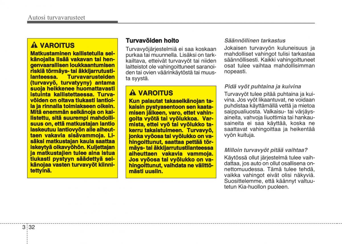 KIA Sportage IV omistajan kasikirja / page 51