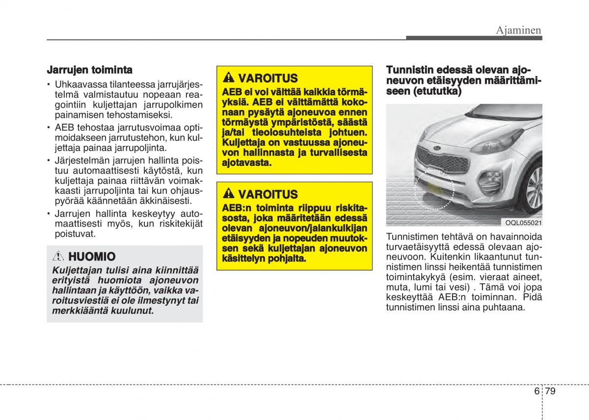 KIA Sportage IV omistajan kasikirja / page 511