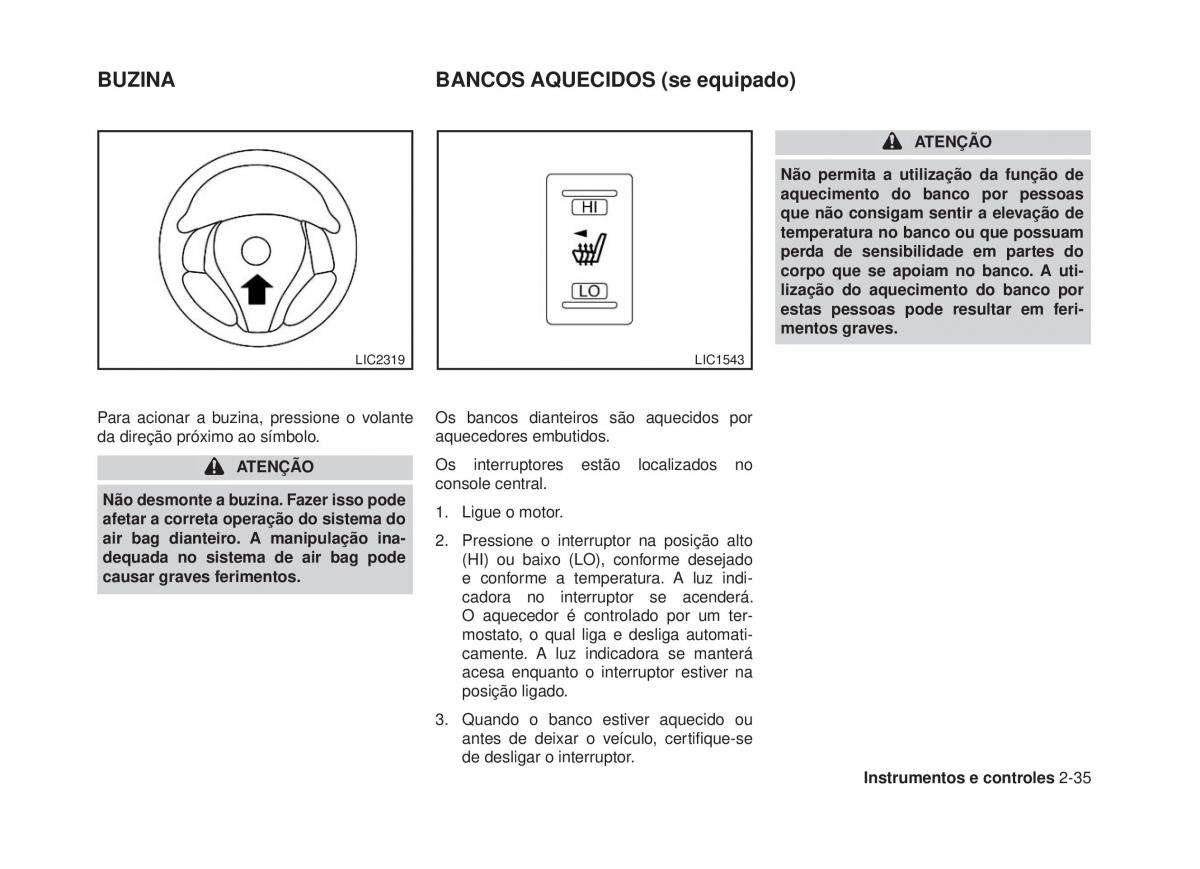 Nissan Altima L33 V 5 manual del propietario / page 108