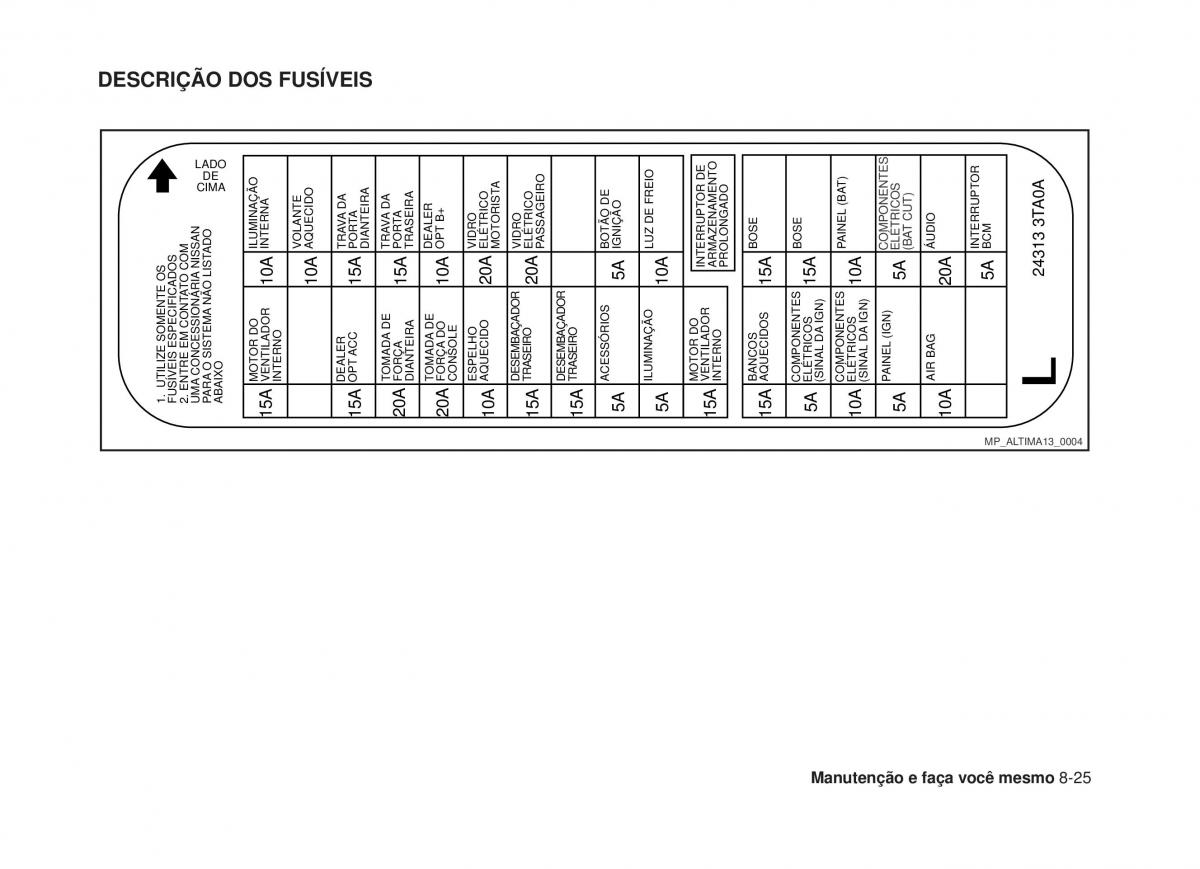 Nissan Altima L33 V 5 manual del propietario / page 300