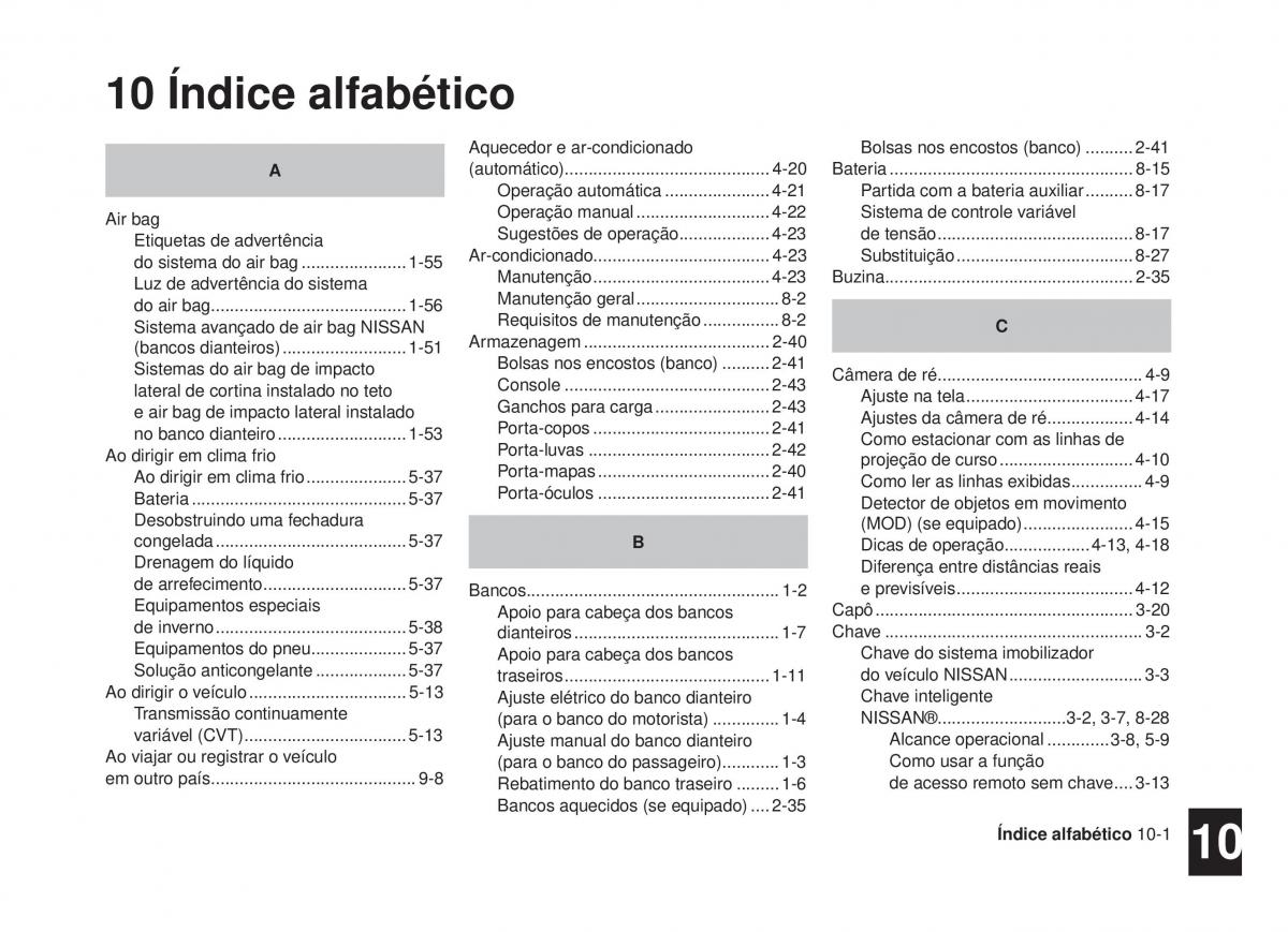 Nissan Altima L33 V 5 manual del propietario / page 330