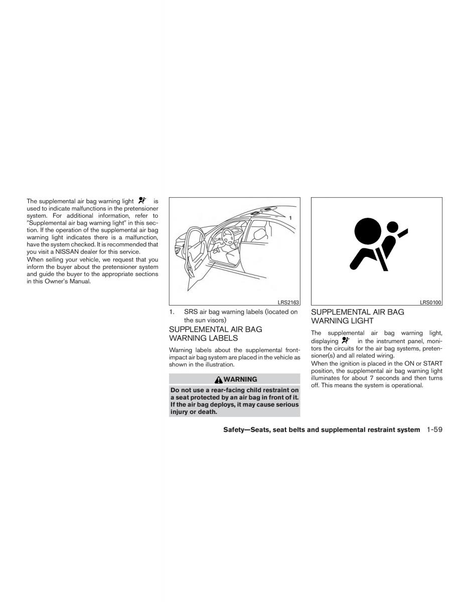 Nissan Altima L33 FL V 5  owners manual / page 76