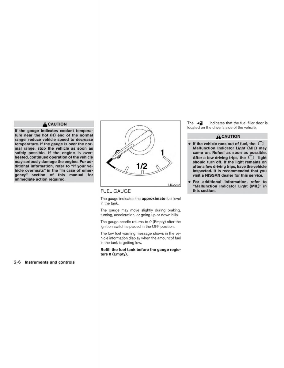 Nissan Altima L33 FL V 5  owners manual / page 85