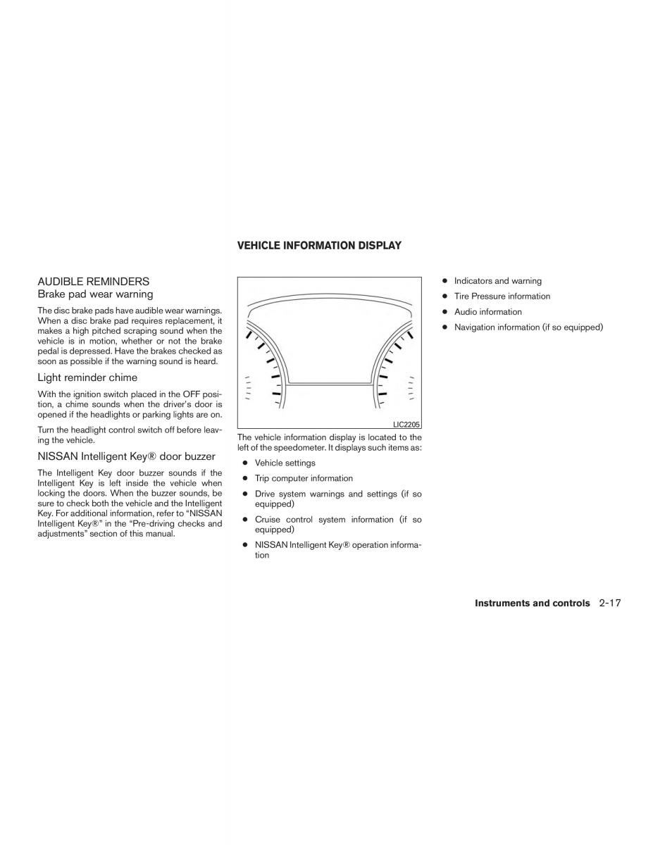 Nissan Altima L33 FL V 5  owners manual / page 96