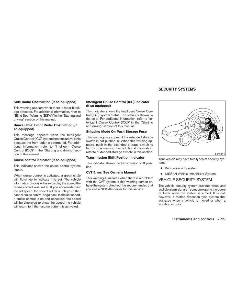 Nissan Altima L33 FL V 5  owners manual / page 108