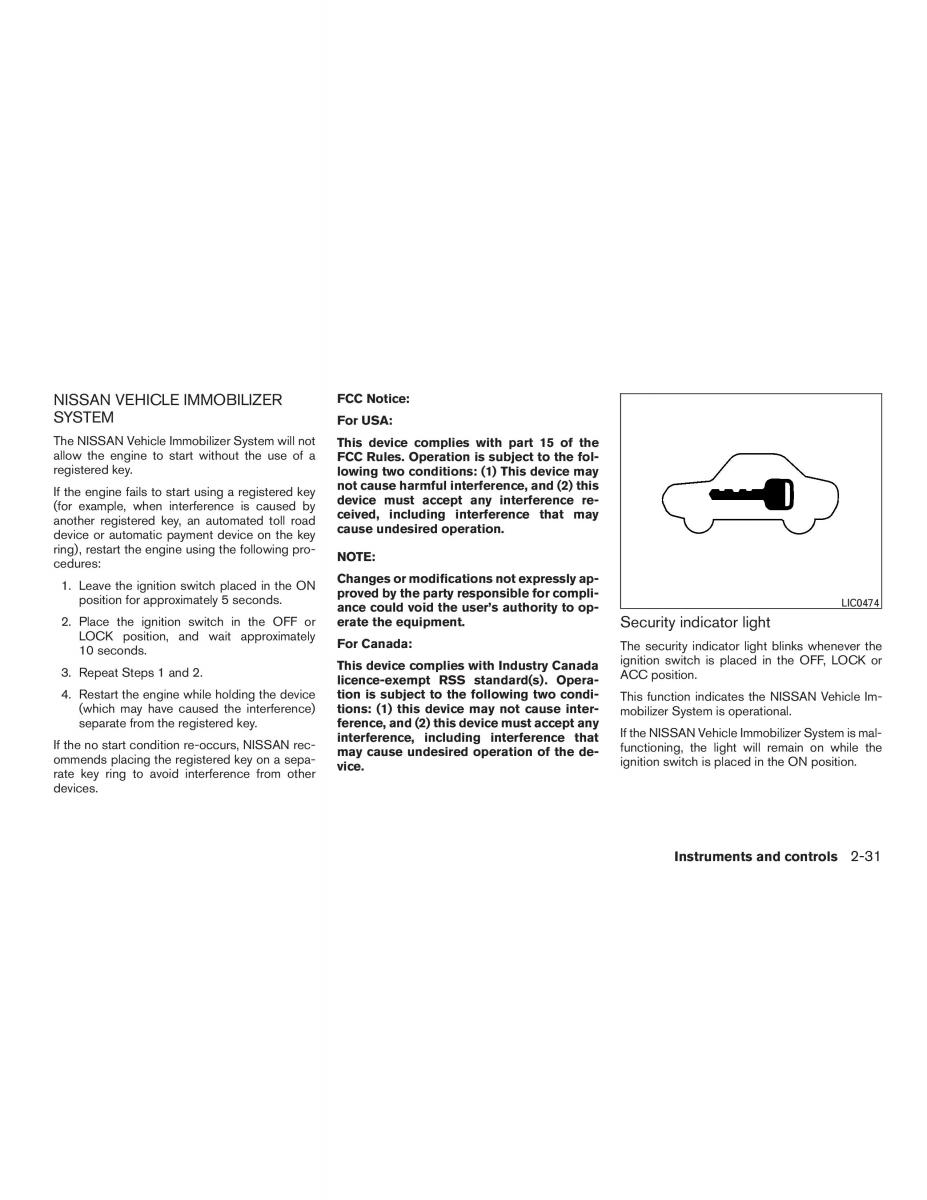 Nissan Altima L33 FL V 5  owners manual / page 110