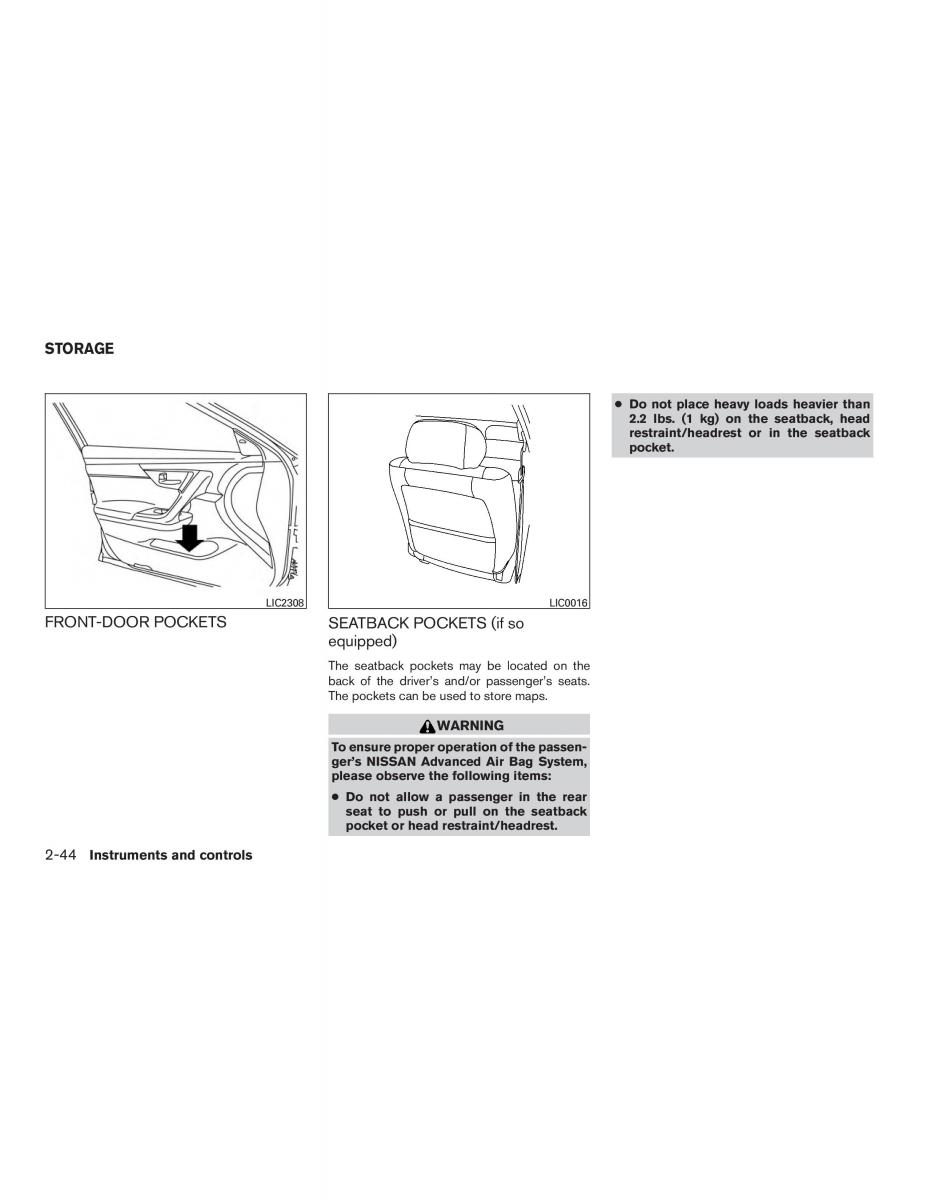 Nissan Altima L33 FL V 5  owners manual / page 123