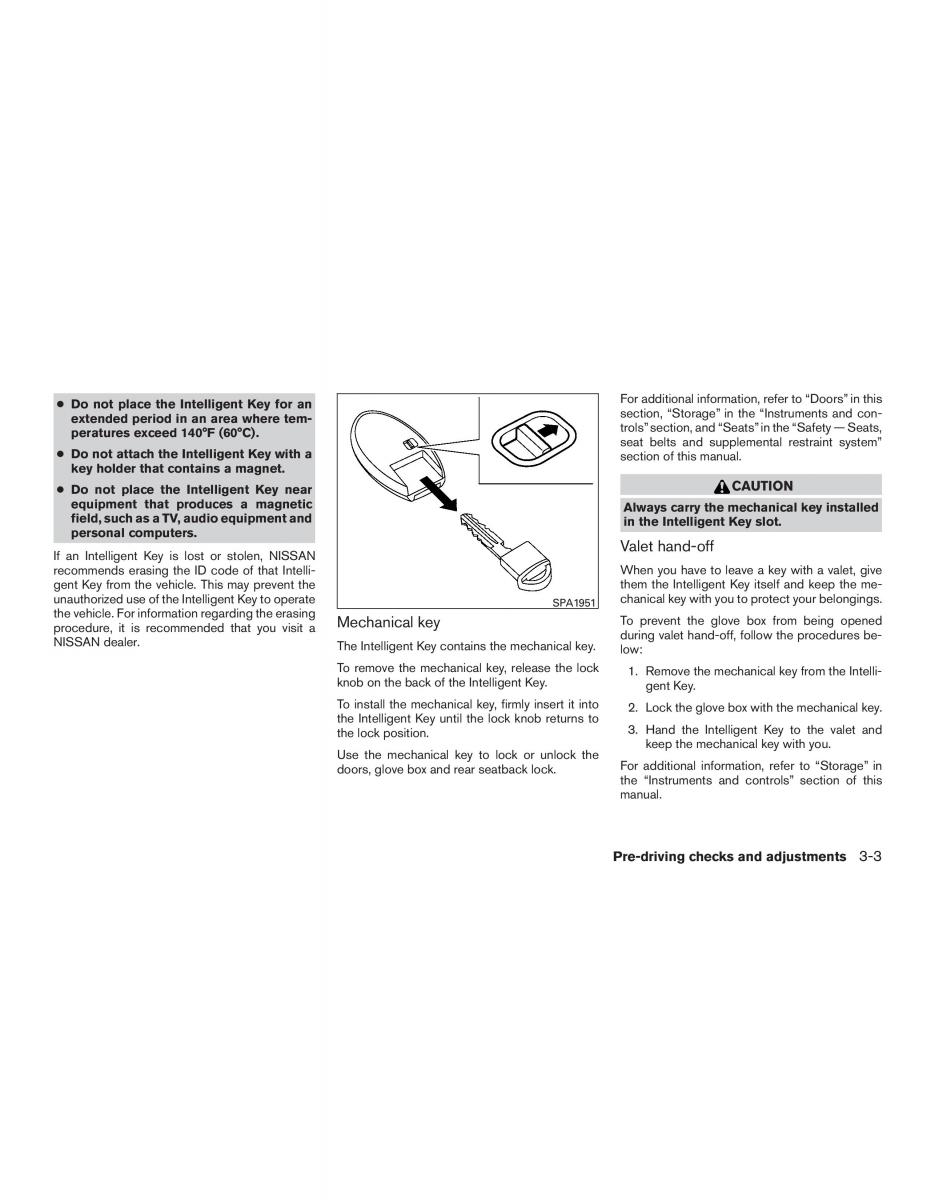 Nissan Altima L33 FL V 5  owners manual / page 142