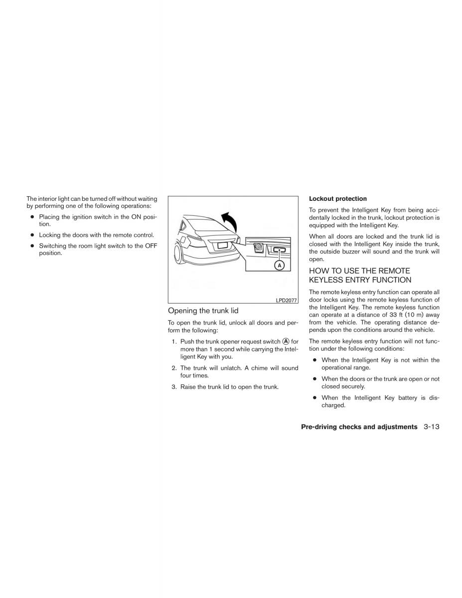 Nissan Altima L33 FL V 5  owners manual / page 152