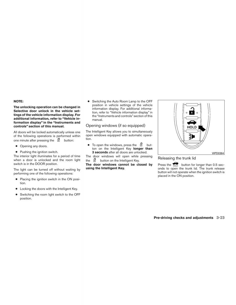 Nissan Altima L33 FL V 5  owners manual / page 162