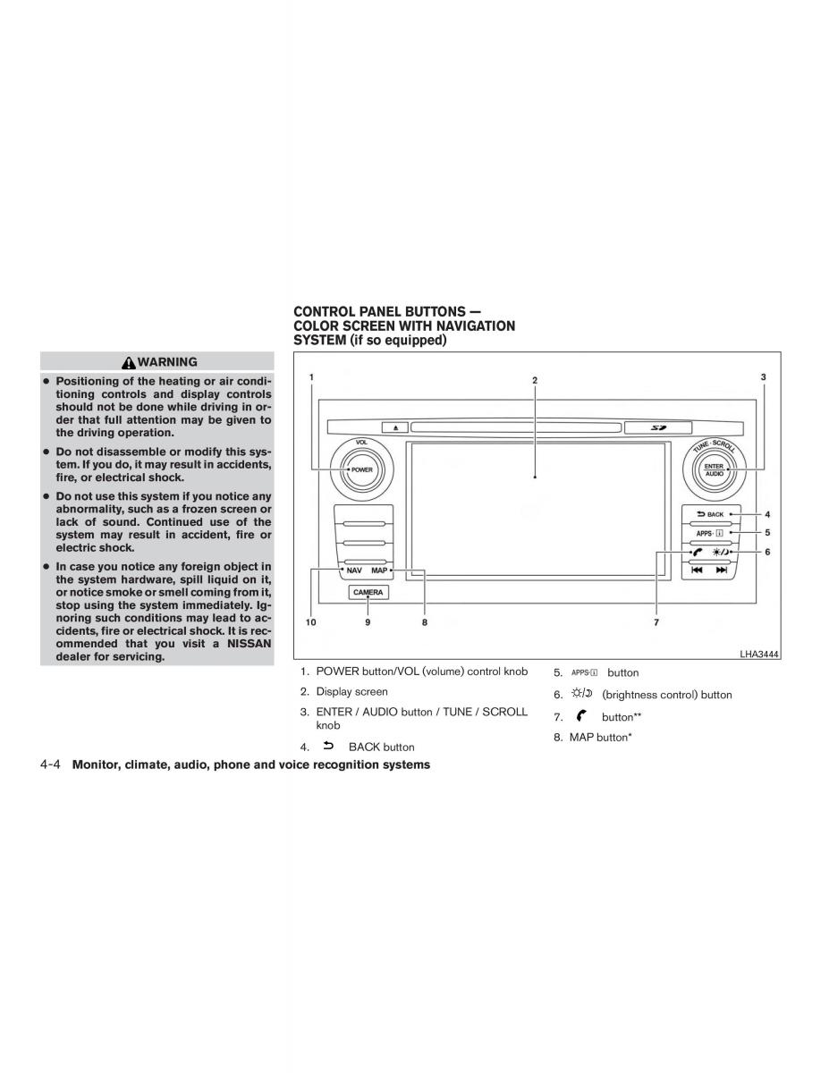 Nissan Altima L33 FL V 5  owners manual / page 181