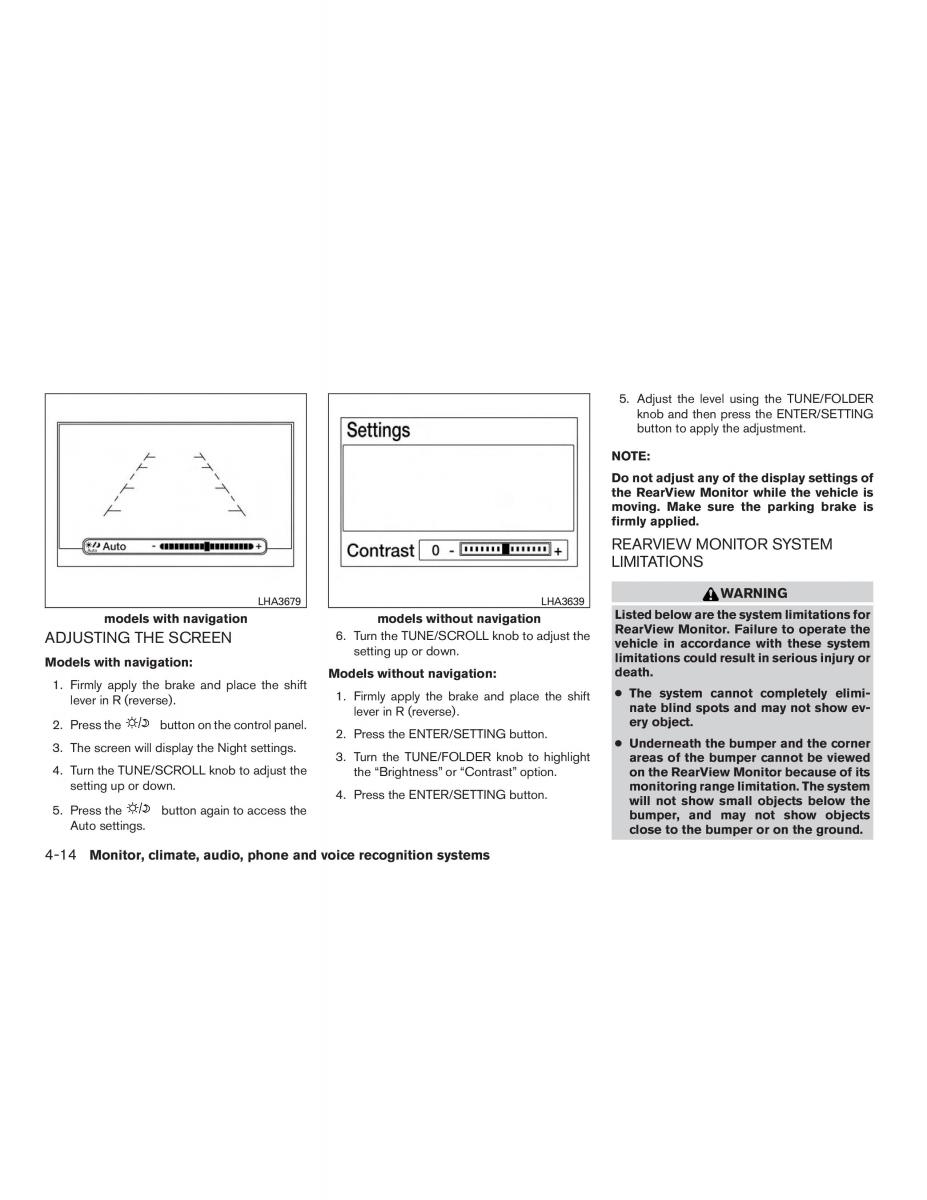 Nissan Altima L33 FL V 5  owners manual / page 191