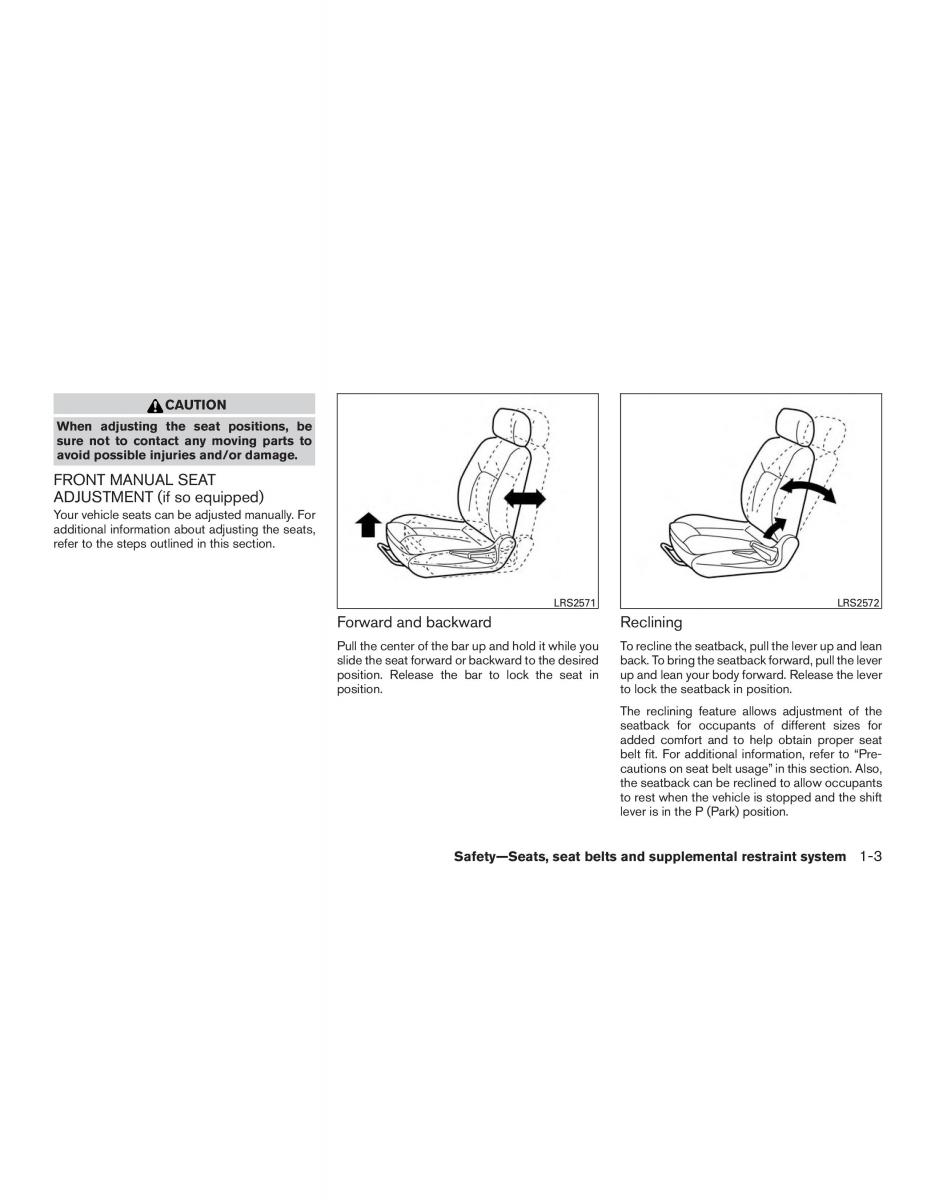 Nissan Altima L33 FL V 5  owners manual / page 20