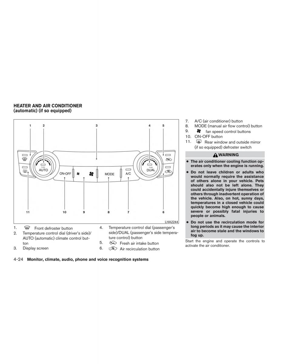 Nissan Altima L33 FL V 5  owners manual / page 201