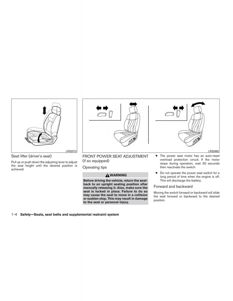 Nissan Altima L33 FL V 5  owners manual / page 21