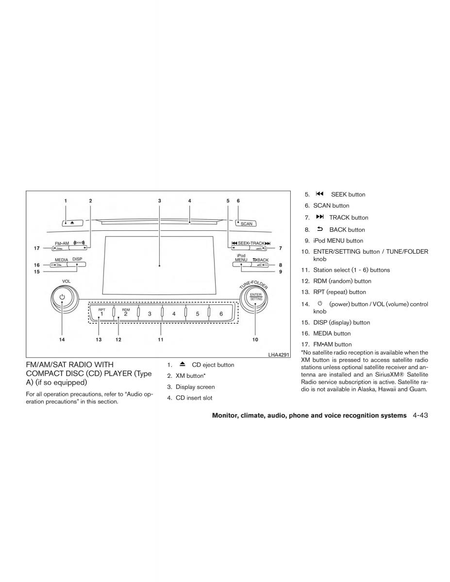 Nissan Altima L33 FL V 5  owners manual / page 220